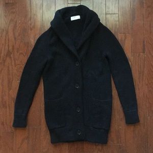 Everlane the chunky knit cardigan black, XS